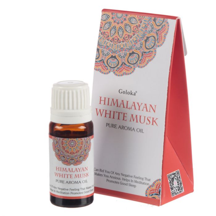 Goloka Himalayan Vit Mysk Doftolja 10ml i gruppen Hem & Själ / Ritual & Ceremoni / Rökelse, Ljus & Dofter hos Rawfoodshop Scandinavia AB (FO35773)