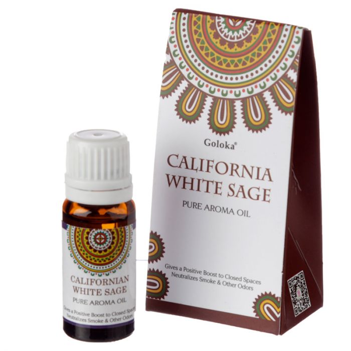 Goloka Kalifornien Vit Salvia Doftolja 10ml i gruppen Hem & Själ / Stämning & doft / Doftolja hos Rawfoodshop Scandinavia AB (FO35926)