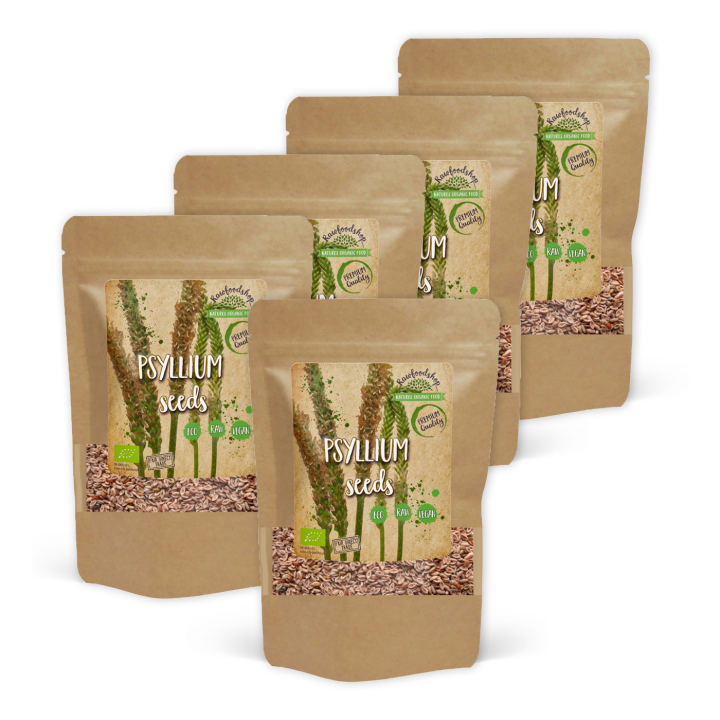 Psyllium Frön EKO 300g x 5 paket i gruppen Råvaror & Dryck / Hälsokost / Frön hos Rawfoodshop Scandinavia AB (FRO11-SET5)