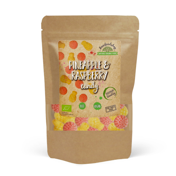 Ananas & Hallon Fruktgodis EKO 100g i gruppen Råvaror & Dryck / Godis & Choklad / Godis hos Rawfoodshop Scandinavia AB (FRUIT4-100)