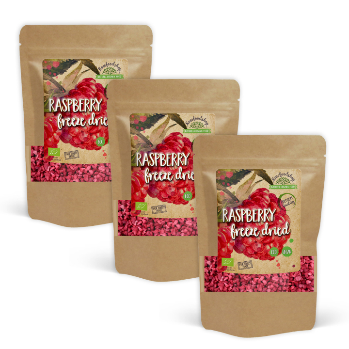 Hallon Frystorkade i bitar EKO 50g x 3 paket i gruppen Råvaror & Dryck / Frukt & Bär / Hallon hos Rawfoodshop Scandinavia AB (HALPU1-SET3)