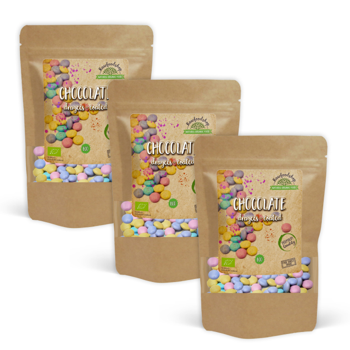 Dragerade Chokladknappar EKO 100g x 3 paket i gruppen Råvaror & Dryck / Godis & Choklad / Godis hos Rawfoodshop Scandinavia AB (HAPPIES4100-SET3)