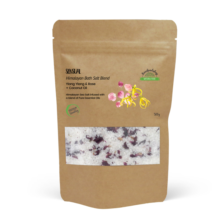 Badsalt Himalaya Sensual 500g i gruppen Hud & Kropp / Bad & Spa / Badsalt hos Rawfoodshop Scandinavia AB (HBATHSUL03)