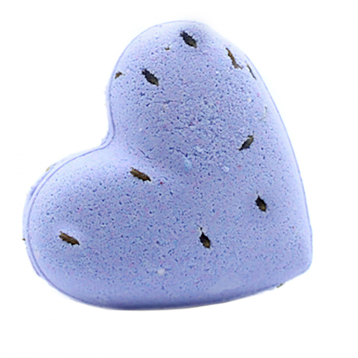 Badbomb Hjärta Lavendel 70g i gruppen Hud & Kropp / Bad & Spa / Badbomber hos Rawfoodshop Scandinavia AB (HEARTB-04A)