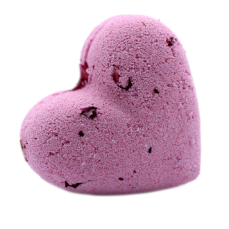 Badbomb Hjärta Ylang & Ros 70g i gruppen Hud & Kropp / Bad & Spa / Badbomber hos Rawfoodshop Scandinavia AB (HEARTB01A)