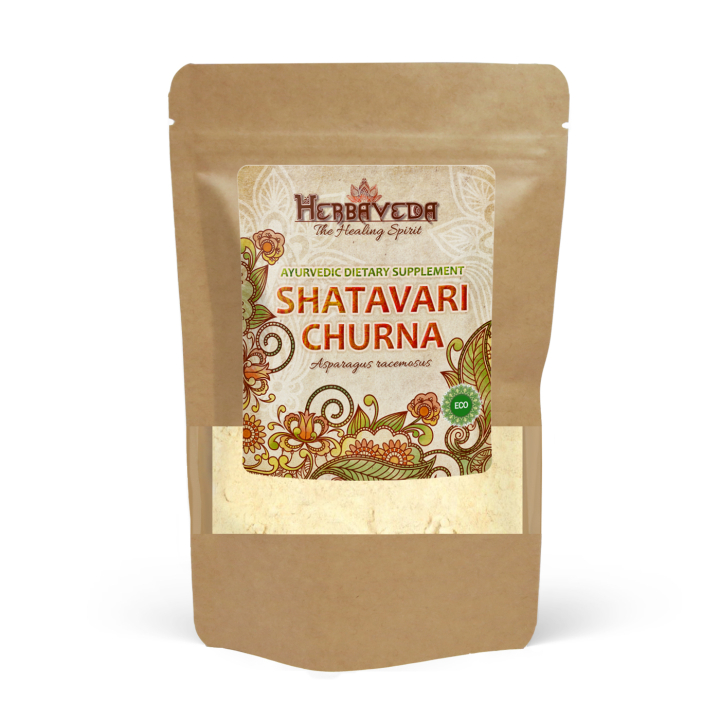 Shatavari Churna EKO 125g i gruppen Hälsa / Örter, Alger & Svampar / Örter hos Rawfoodshop Scandinavia AB (HERBA22)