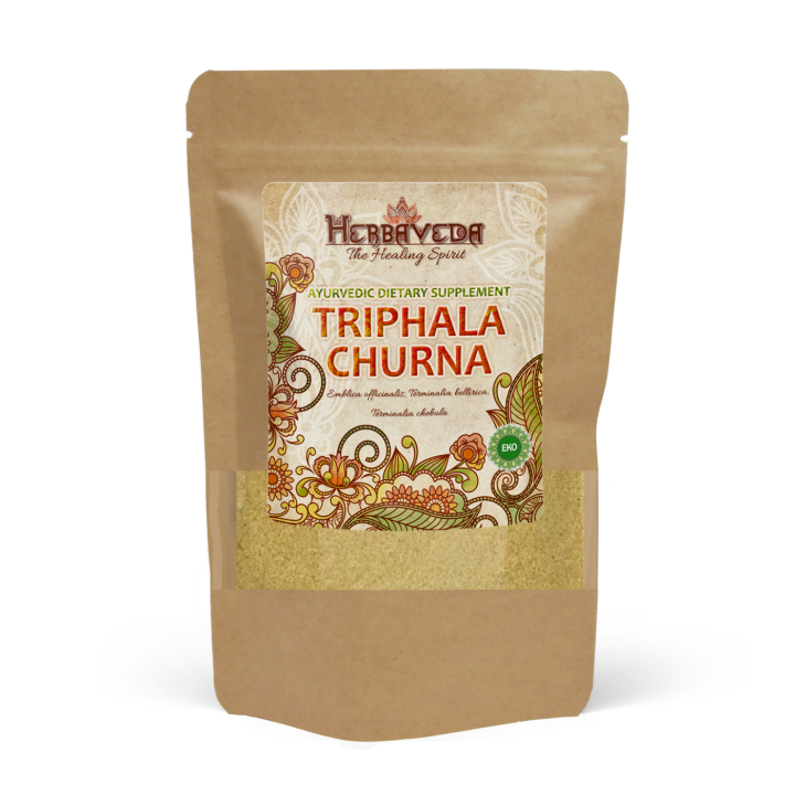 Triphala Churna EKO 125g i gruppen OUTLET 20-80% / Kosttillskott 30-50% / Kosttillskott 30% hos Rawfoodshop Scandinavia AB (HERBA24)