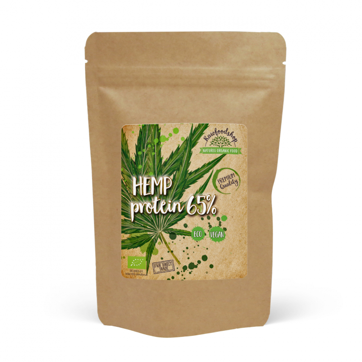 Hampaprotein 65% EKO 100g i gruppen Hälsa / Proteinpulver hos Rawfoodshop Scandinavia AB (HMP10)