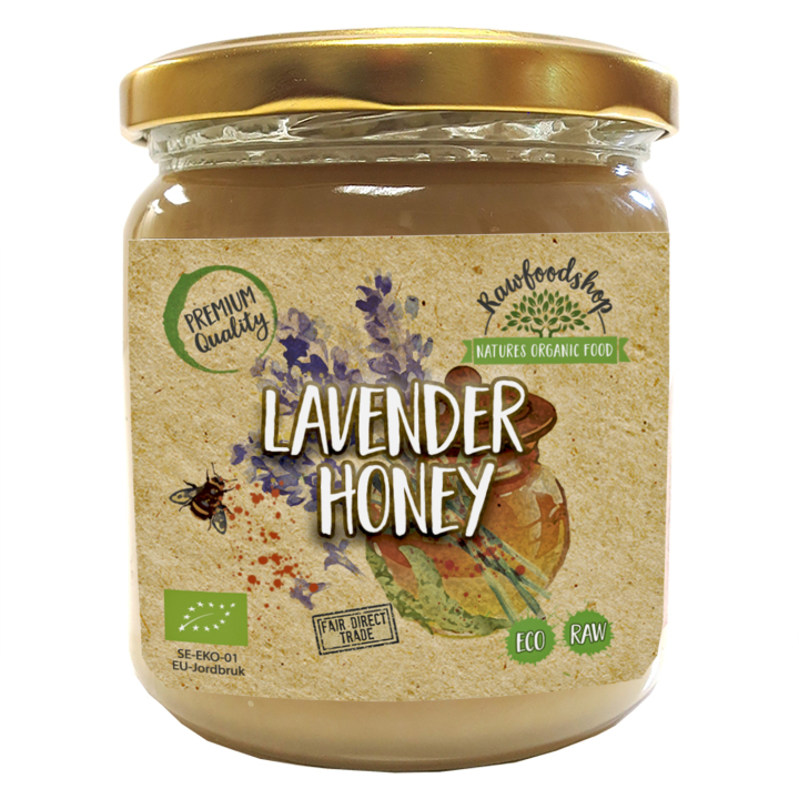 Lavendelhonung EKO 500g i gruppen Råvaror & Dryck / Bakning / Honung hos Rawfoodshop Scandinavia AB (HONEYLAV)