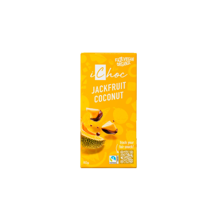 Choklad Jackfruit Coconut EKO 80g i gruppen Råvaror & Dryck / Godis & Choklad / Choklad & Bars hos Rawfoodshop Scandinavia AB (ICHOC04-1)