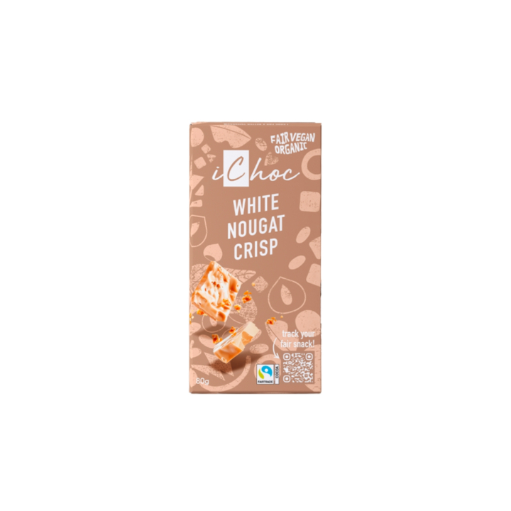 White Nougat Crisp EKO 80g i gruppen Råvaror & Dryck / Godis & Choklad / Choklad & Bars hos Rawfoodshop Scandinavia AB (ICHOC05)