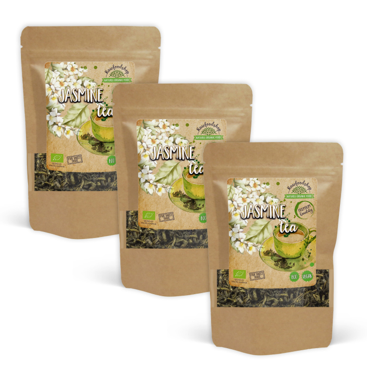Jasmin Te EKO 100g x 3 paket i gruppen Råvaror & Dryck / Drycker / Teer hos Rawfoodshop Scandinavia AB (JAS01-SET3)