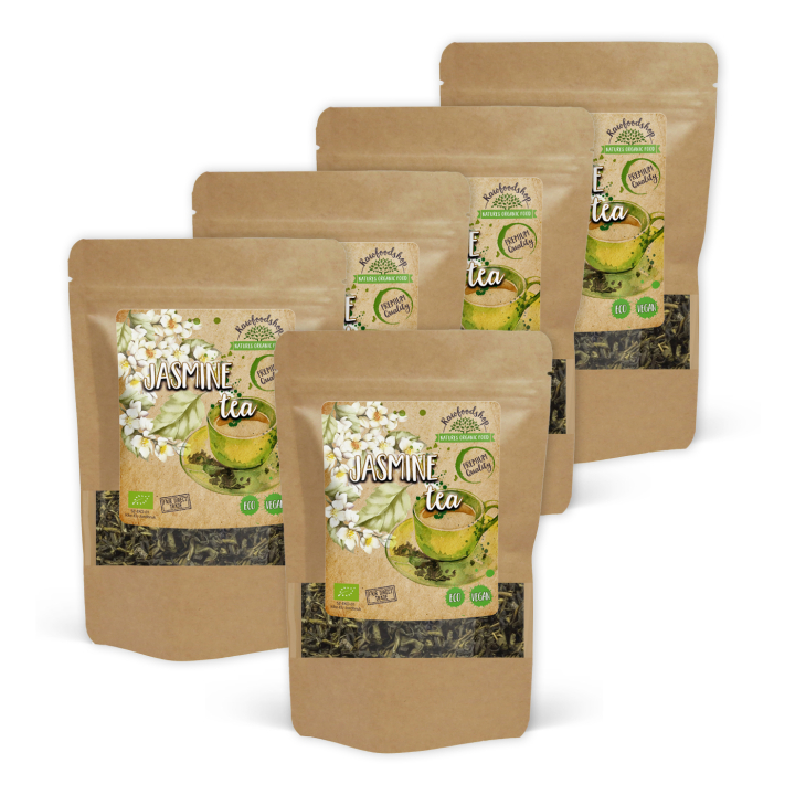 Jasmin Te EKO 100g x 5 paket i gruppen Råvaror & Dryck / Drycker / Teer hos Rawfoodshop Scandinavia AB (JAS01-SET5)