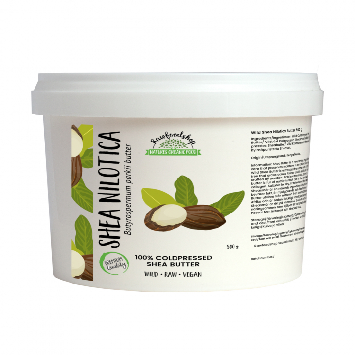 Sheasmör Nilotica Vild 500g i gruppen OUTLET 30-50% / Outlet övrigt / Outlet övrigt 30% hos Rawfoodshop Scandinavia AB (K0425500)