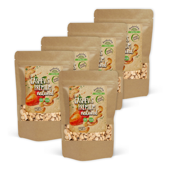 Cashewnötter Premium RAW 250g x 5 paket i gruppen Råvaror & Dryck / Nötter / Cashewnötter hos Rawfoodshop Scandinavia AB (K17190250-SET5)