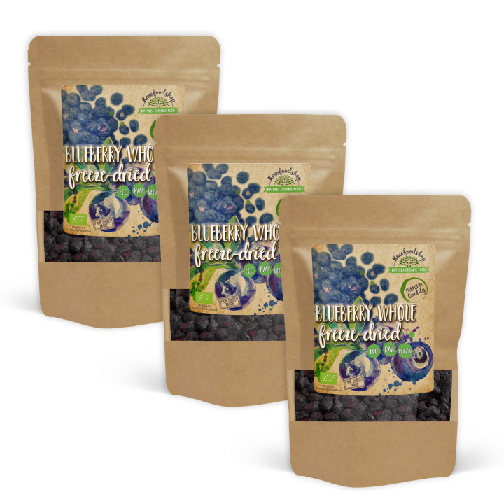 Blåbär Frystorkade Hela EKO 50g x 3 paket i gruppen Råvaror & Dryck / Frukt & Bär / Blåbär hos Rawfoodshop Scandinavia AB (K20040000000001-SET3)