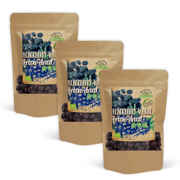 Björnbär Frystorkade Hela EKO 50g x 3 paket i gruppen Råvaror & Dryck / Frukt & Bär / Övriga frukt & bär hos Rawfoodshop Scandinavia AB (K20060124000001-SET3)