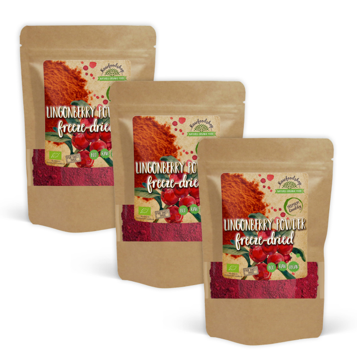 Lingonpulver Frystorkat EKO 100g x 3 paket i gruppen Råvaror & Dryck / Frukt & Bär / Fruktpulver hos Rawfoodshop Scandinavia AB (K20130005002001-SET3)