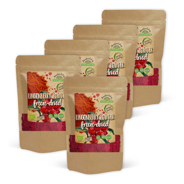 Lingonpulver Frystorkat EKO 100g x 5 paket i gruppen Råvaror & Dryck / Frukt & Bär / Fruktpulver hos Rawfoodshop Scandinavia AB (K20130005002001-SET5)