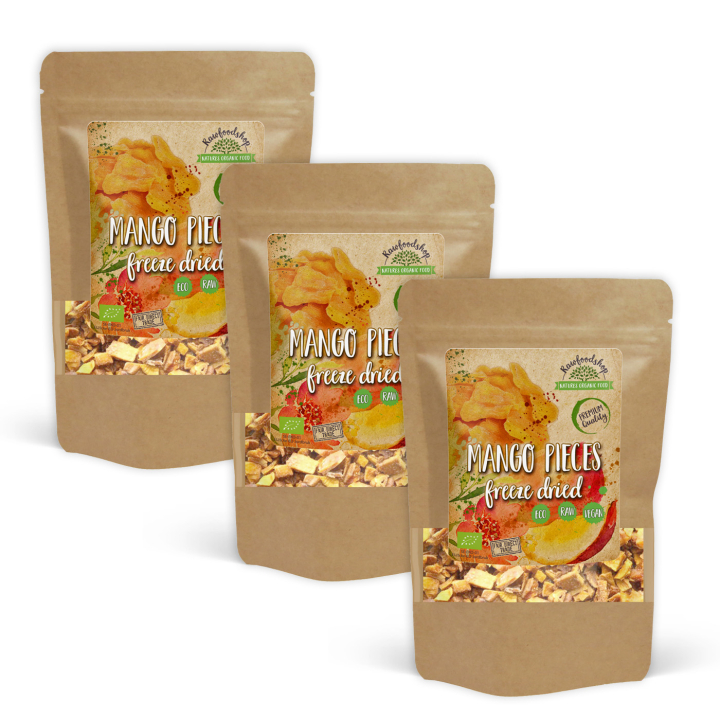 Mango Frystorkad EKO 50g x 3 paket i gruppen Råvaror & Dryck / Frukt & Bär / Mango hos Rawfoodshop Scandinavia AB (K21180001008001-SET3)
