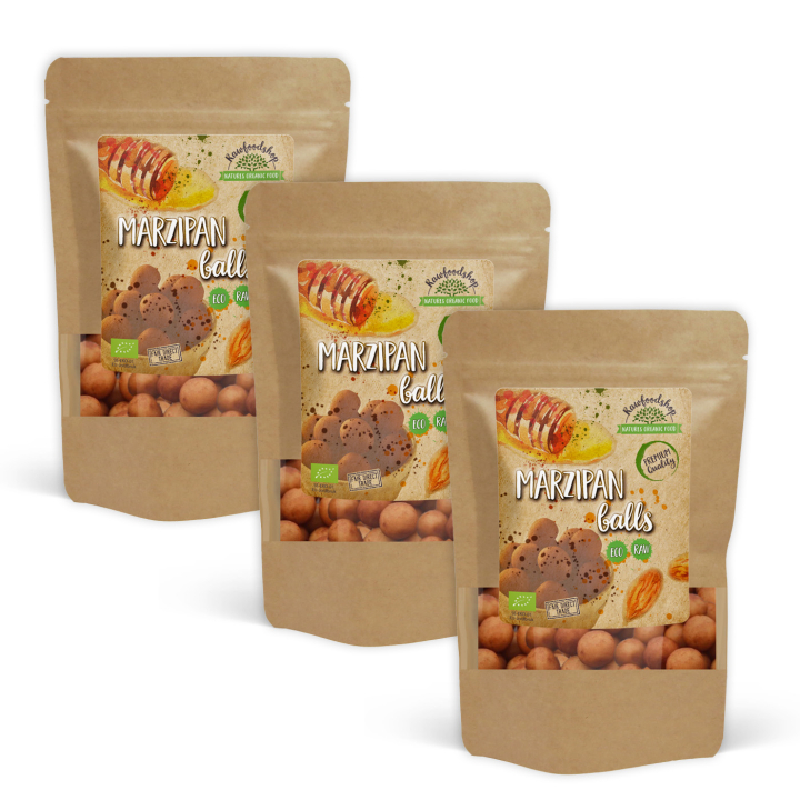 Marsipankulor i kakao EKO 100g x 3 paket i gruppen Råvaror & Dryck / Godis & Choklad / Godis hos Rawfoodshop Scandinavia AB (K21756-SET3)