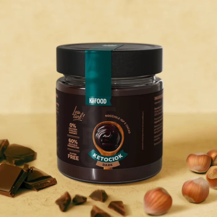 Mörk Choklad & Hasselnöt kräm Keto 250g i gruppen Råvaror & Dryck / Nötter / Nötsmör hos Rawfoodshop Scandinavia AB (KETOCIOK)