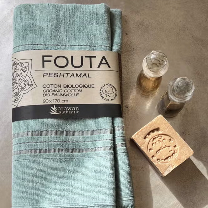 Handduk Fouta Dolce Jade i gruppen Kroppsvård / Färdiga produkter hos Rawfoodshop Scandinavia AB (KF09JA)