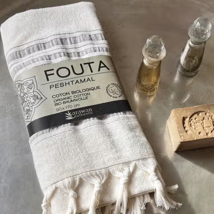 Handduk Fouta Dolce Månsten i gruppen Kroppsvård / Färdiga produkter hos Rawfoodshop Scandinavia AB (KFO9MO)