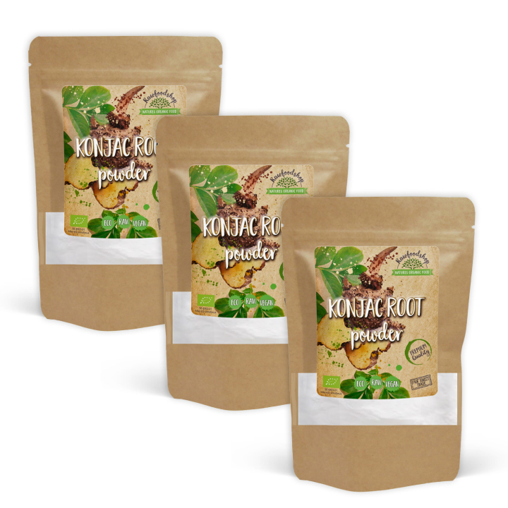 Konjakrot EKO 100g x 3 paket i gruppen Råvaror & Dryck / Bakning / Ingredienser Övriga hos Rawfoodshop Scandinavia AB (KRG10-SET3)