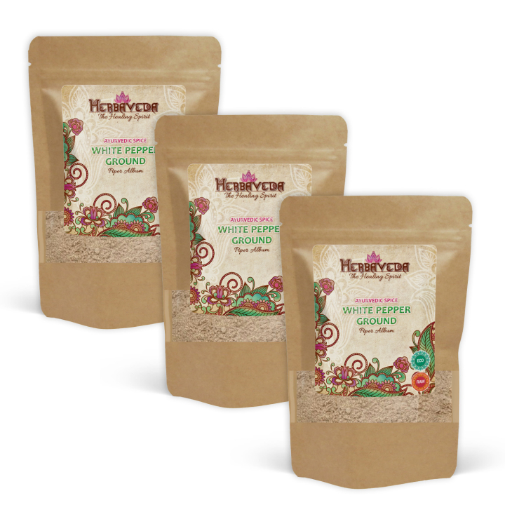 Vitpeppar Mald EKO 50g x 3 paket i gruppen Råvaror & Dryck / Skafferiet / Kryddor & Salt hos Rawfoodshop Scandinavia AB (KRY101-SET3)