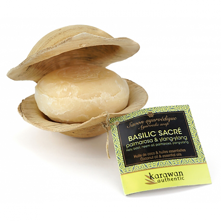 Ayurvedisk Tvål Basilika 100g i gruppen Hud & Kropp / Kropp / Handtvål hos Rawfoodshop Scandinavia AB (KSA1MIX-BASIL)