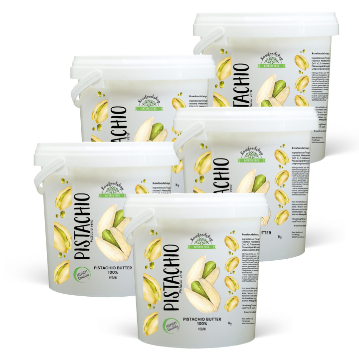 Pistagesmör 1kg x 5 burkar i gruppen Råvaror & Dryck / Nötter / Nötsmör hos Rawfoodshop Scandinavia AB (L00220BGP1-SET5)