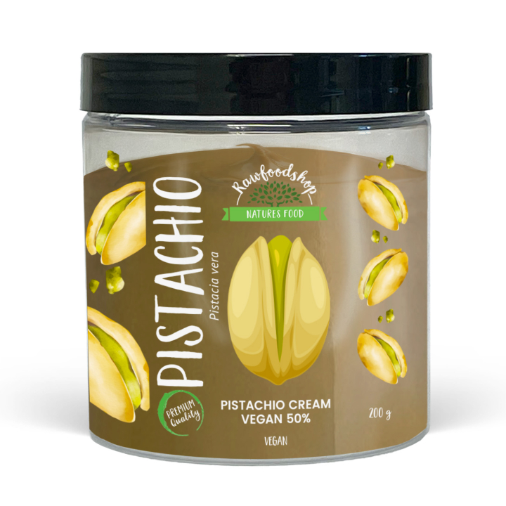 Pistagekräm Vegan 50% 200g i gruppen Råvaror & Dryck / Nötter / Nötsmör hos Rawfoodshop Scandinavia AB (L00220CPO-2)