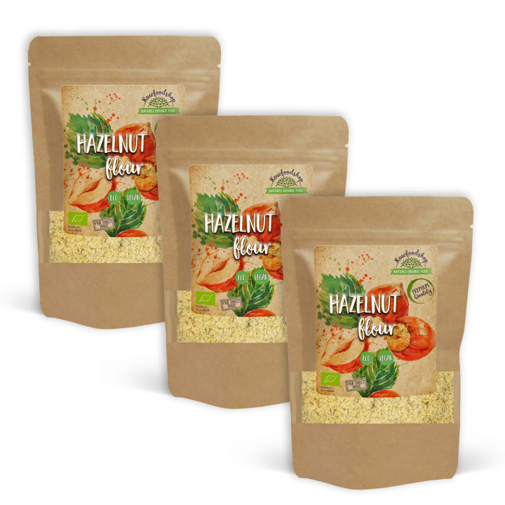 Hasselnötsmjöl Rostat EKO 500g x 3 paket i gruppen Råvaror & Dryck / Nötter / Hasselnötter hos Rawfoodshop Scandinavia AB (LBAK500021E-SET3)