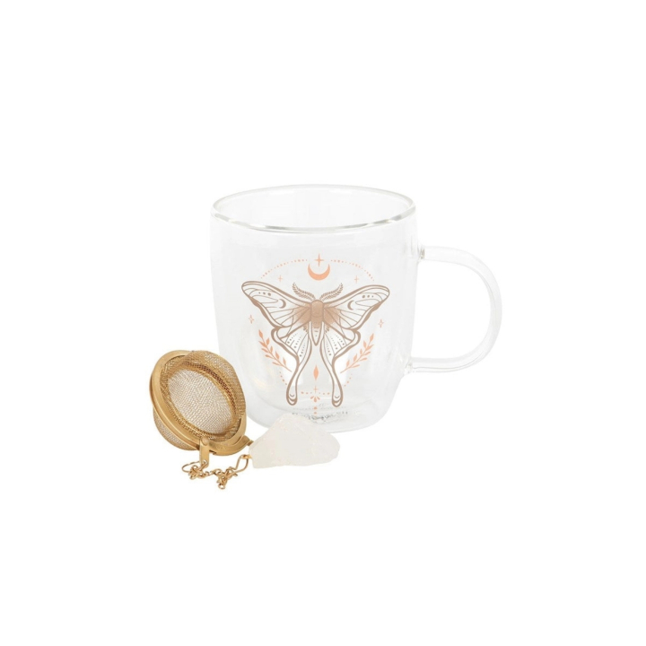 Glasmugg med Tesil Luna Moth i gruppen Hem & Själ / Duka & inred / Dukning & servering hos Rawfoodshop Scandinavia AB (LL-19825)