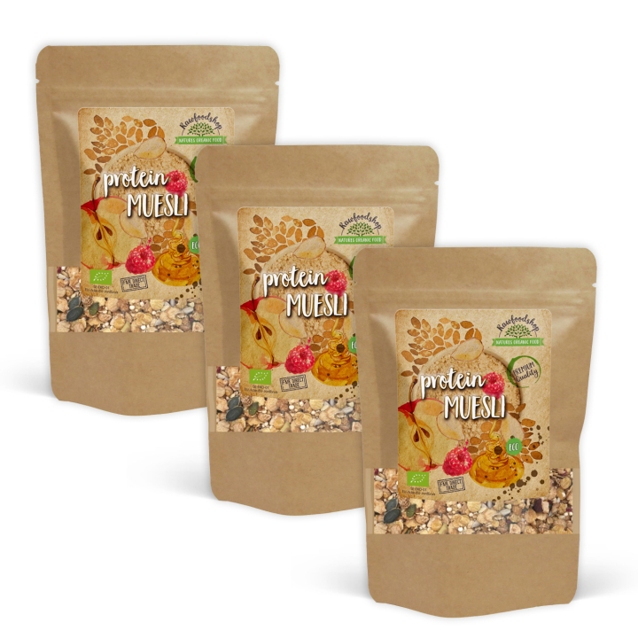 Protein Musli EKO 400g x 3 paket i gruppen Råvaror & Dryck / Skafferiet / Granola & Gröt hos Rawfoodshop Scandinavia AB (LOWCARB1-SET3)