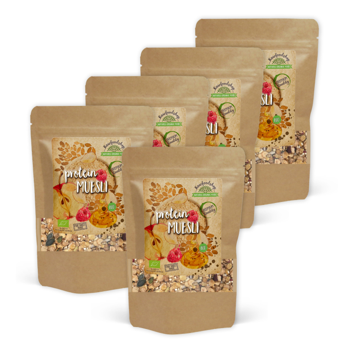 Protein Musli EKO 400g x 5 paket i gruppen Råvaror & Dryck / Skafferiet / Granola & Gröt hos Rawfoodshop Scandinavia AB (LOWCARB1-SET5)