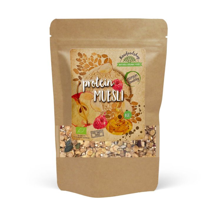 Protein Musli EKO 400g i gruppen Råvaror & Dryck / Bak & Matlagning / Granola, Gröt & Puffar hos Rawfoodshop Scandinavia AB (LOWCARB1)