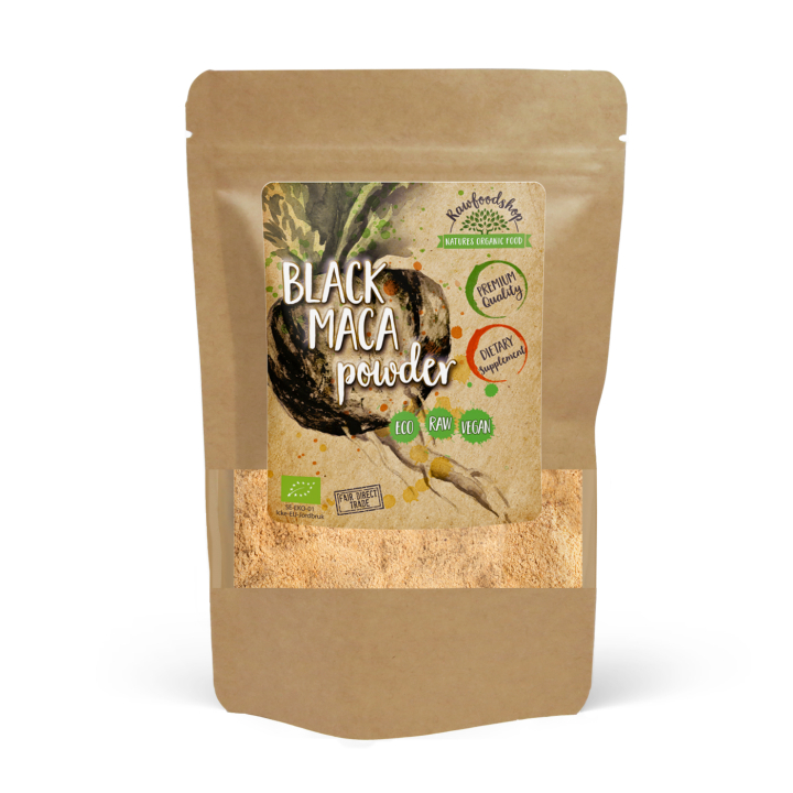 Maca Pulver Svart EKO 250g i gruppen Hälsa / Örter, Alger & Svampar / Maca & Ginseng hos Rawfoodshop Scandinavia AB (MACA01)