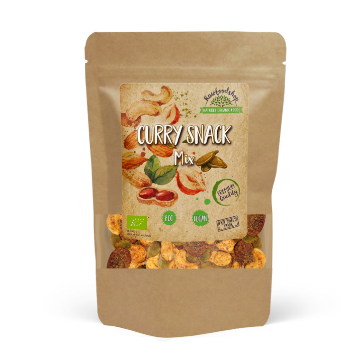 Curry Snack Mix EKO 200g i gruppen Råvaror & Dryck / Nötter / Nötmix hos Rawfoodshop Scandinavia AB (MELCUR5-200)