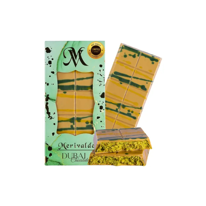 Dubai Choklad Premium - Gold Edition 200g i gruppen Råvaror & Dryck / Godis & Choklad / Choklad & Bars hos Rawfoodshop Scandinavia AB (MERIVA01)