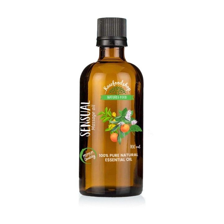 Sensual Massage Oil 100ml i gruppen Kroppsvård / DIY Råvaror / Eteriska oljor hos Rawfoodshop Scandinavia AB (MOLUL-02)