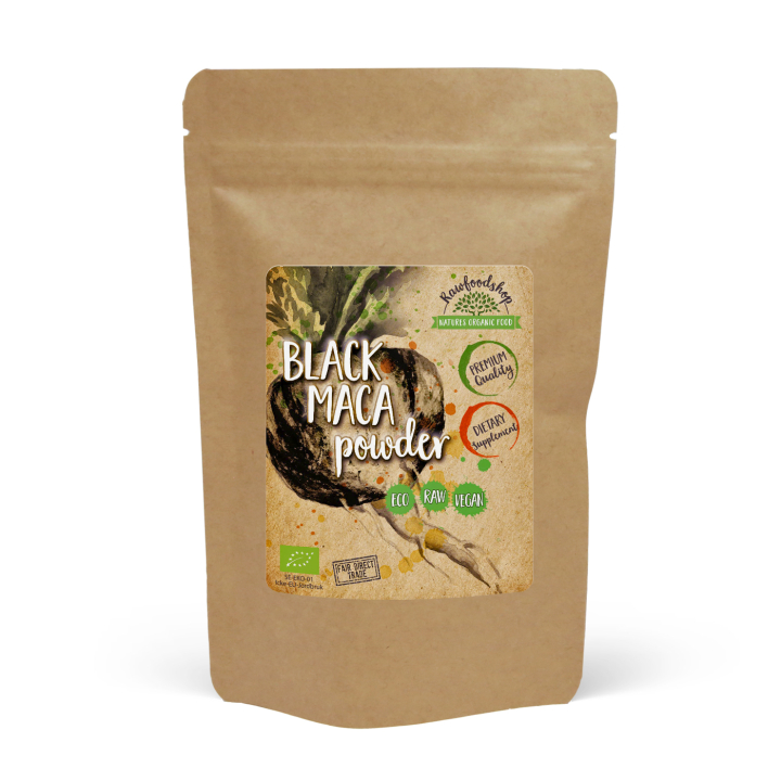 Maca Pulver Svart EKO 100g i gruppen Kosttillskott / Örter & Växter / Maca & Ginseng hos Rawfoodshop Scandinavia AB (MPS10)