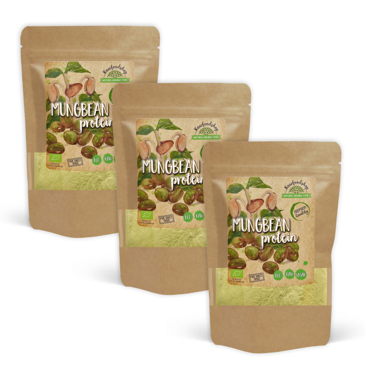 Mungbön Protein EKO 500g x 3 paket i gruppen Råvaror & Dryck / Hälsokost / Proteinpulver hos Rawfoodshop Scandinavia AB (MUPO1-SET3)