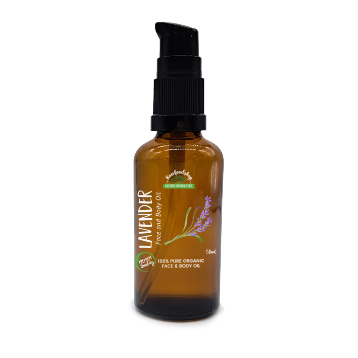 Ansikte & Kroppsolja Lavendel EKO 50ml i gruppen Hud & Kropp / Kropp / Body lotion & olja hos Rawfoodshop Scandinavia AB (OBOUL02)