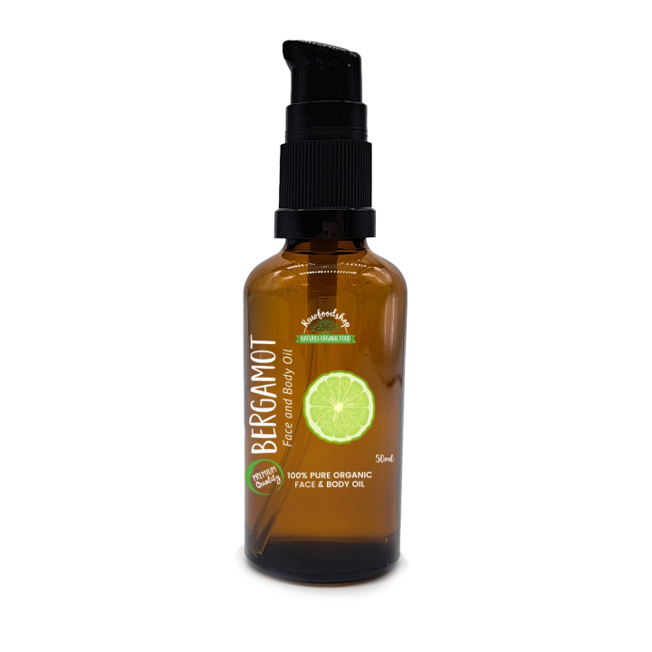 Ansikte & Kroppsolja Bergamott EKO 50ml i gruppen Hud & Kropp / Kropp / Body lotion & olja hos Rawfoodshop Scandinavia AB (OBOUL04)