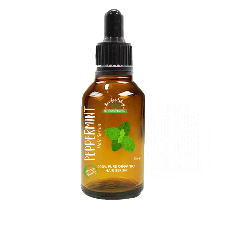 Hårserum Pepparmynta EKO 30ml i gruppen Hud & Kropp / Hår / Serum & Olja hos Rawfoodshop Scandinavia AB (OHSUL02)