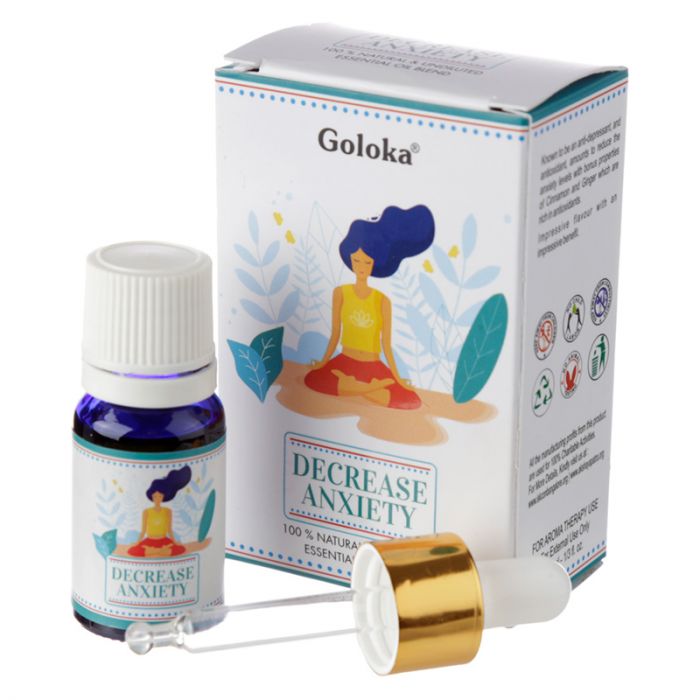 Goloka Blend Eterisk Olja Decrease Anxiety 10ml i gruppen Hem & Själ / Ritual & Ceremoni / Rökelse, Ljus & Dofter hos Rawfoodshop Scandinavia AB (OILB02)