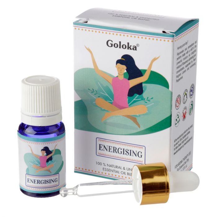 Goloka Blend Eterisk Olja Energising 10ml i gruppen Hem & Själ / Ritual & Ceremoni / Rökelse, Ljus & Dofter hos Rawfoodshop Scandinavia AB (OILB04)