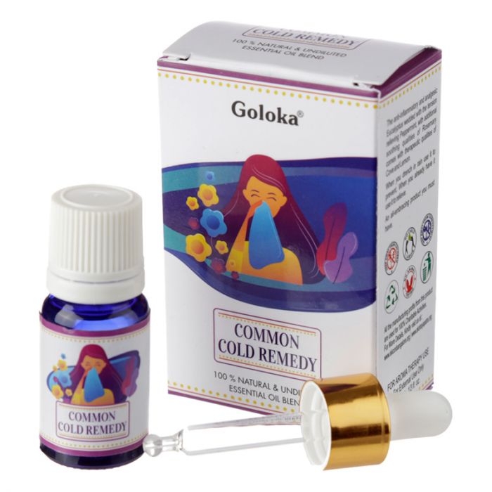 Goloka Blend Eterisk Olja Cold Remedy 10ml i gruppen Hem & Själ / Ritual & Ceremoni / Rökelse, Ljus & Dofter hos Rawfoodshop Scandinavia AB (OILB06)